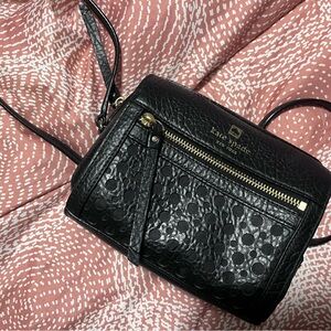 Kate Spade Black Textured Crossbody Bag